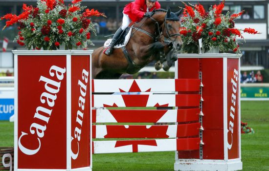 Hans Dieter Dreher of Germany jumps on his horse Colore to help win his team the Nations' Cup event in a jump off during the Spruce Meadows Masters in Calgary, Alberta, September 7, 2013. REUTERS/Todd Korol  (CANADA - Tags: SPORT EQUESTRIANISM) - GM1E9980MMT01